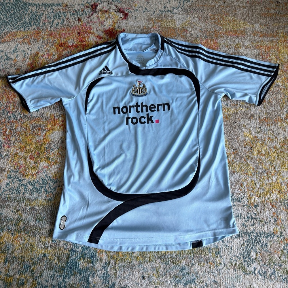 NEWCASTLE UNITED AWAY 2007 - 2008 SOCCER JERSEY FOOTBALL SHIRT ADIDAS sz L